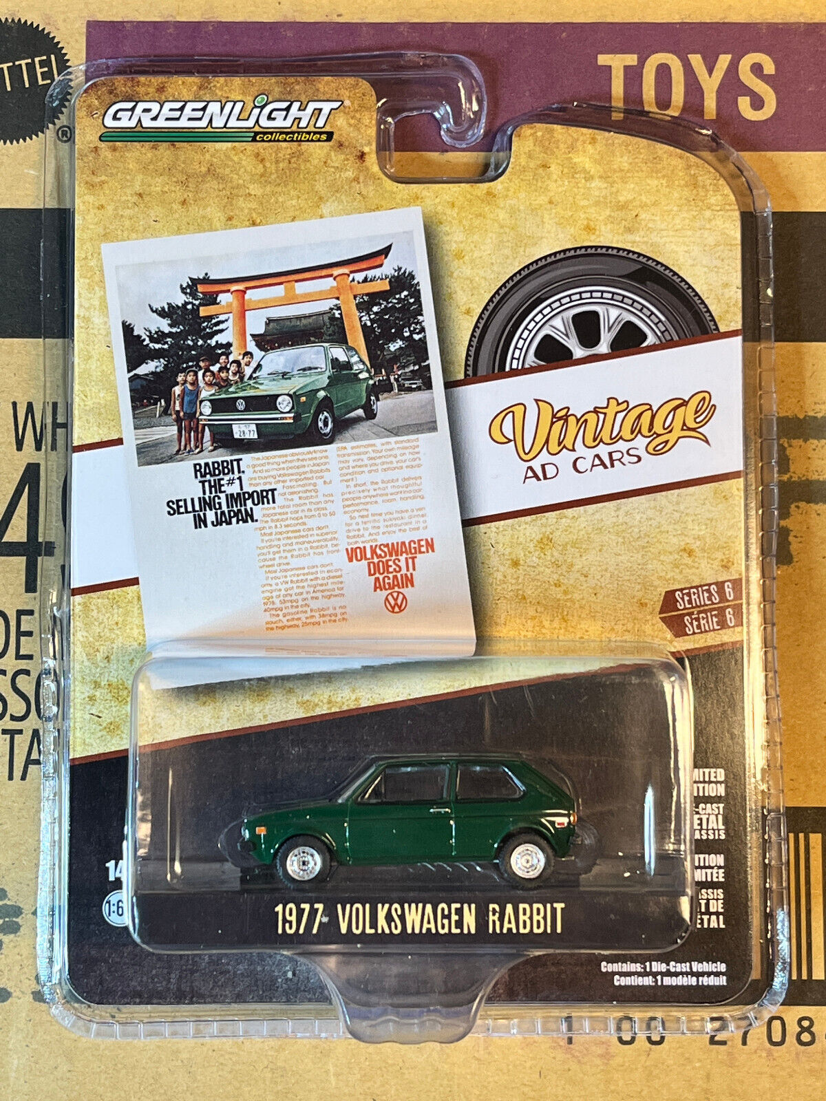 Greenlight Vintage Ad Cars Series 6 1977 Volkswagen Rabbit NIP