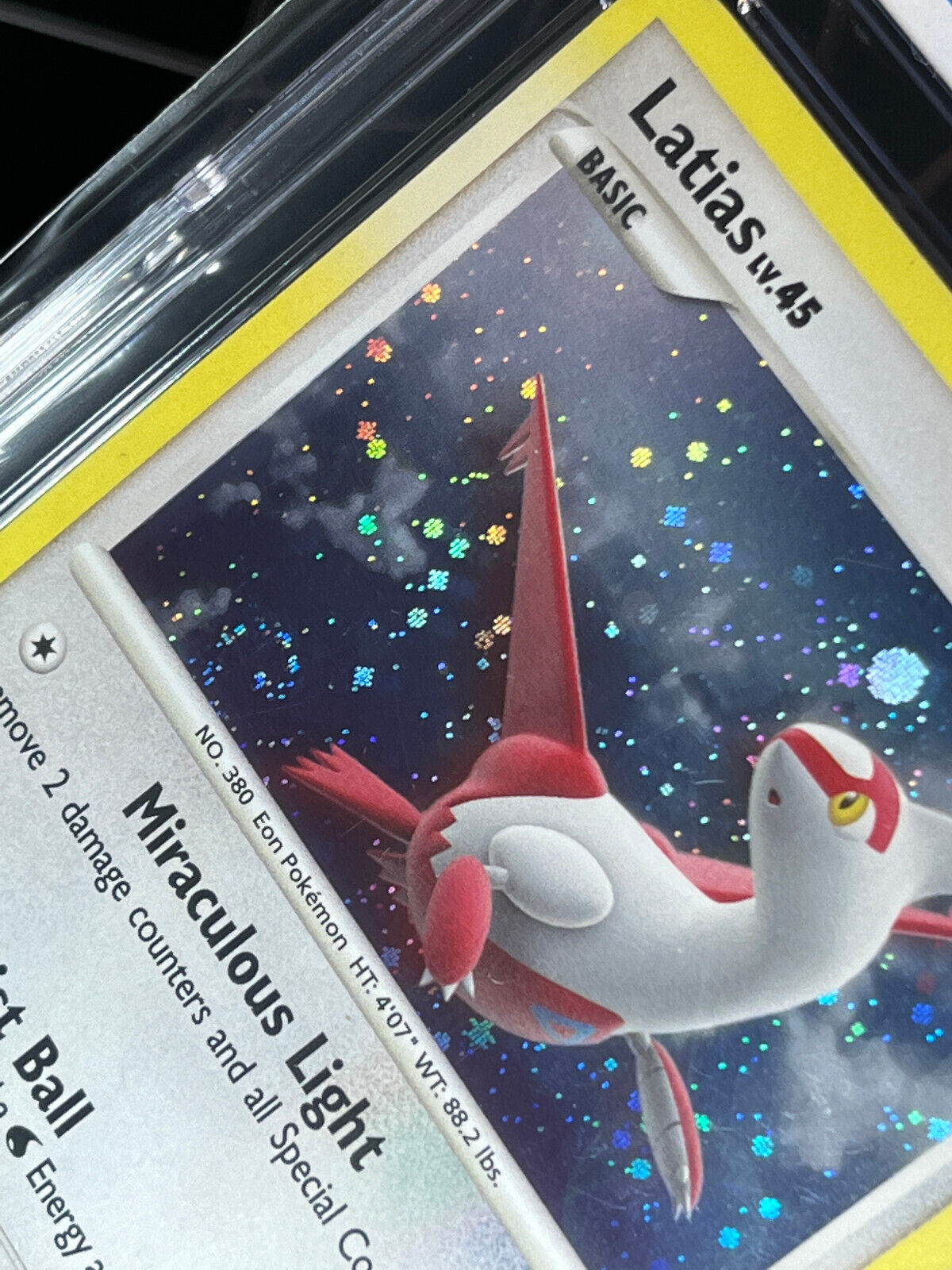 Pokémon (2008) POP Series 7 3/17 Latias Cosmos Holo With Swirl CGC 7.5 NM