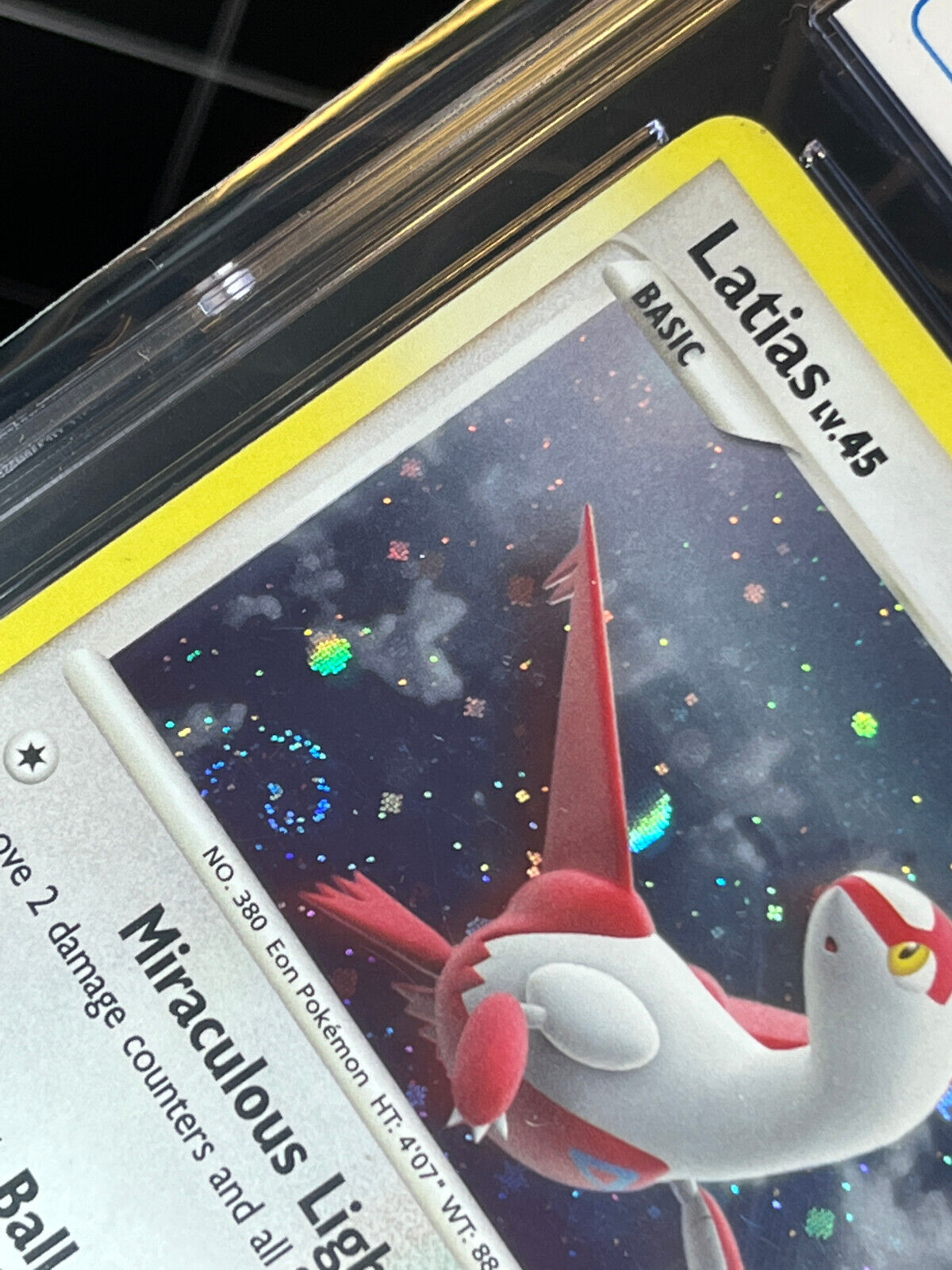 Pokémon (2008) POP Series 7 3/17 Latias Cosmos Holo With Swirl CGC 7.5 NM