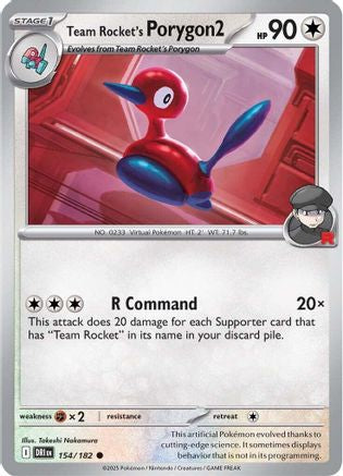 Team Rocket's Porygon2 154 - SV10 Destined Rivals Reverse Holofoil