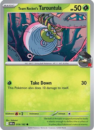 Team Rocket's Tarountula 19 - SV10 Destined Rivals Reverse Holofoil