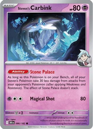 Steven's Carbink 86 - SV10 Destined Rivals Reverse Holofoil