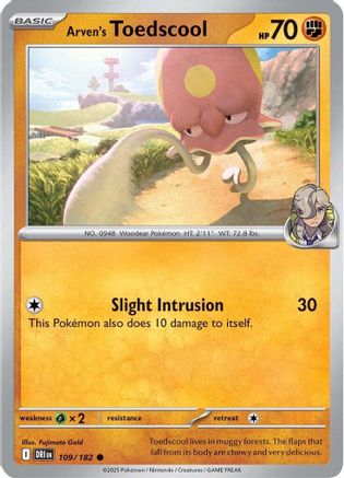 Arven's Toedscool 109 - SV10 Destined Rivals Reverse Holofoil