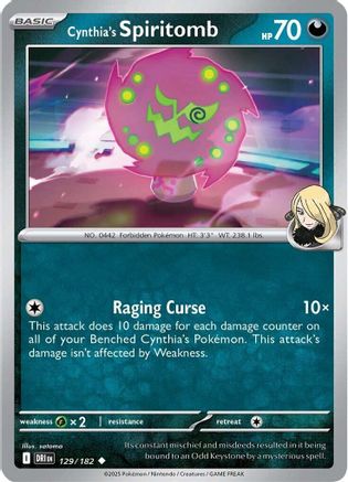 Cynthia's Spiritomb 129 - SV10 Destined Rivals Reverse Holofoil