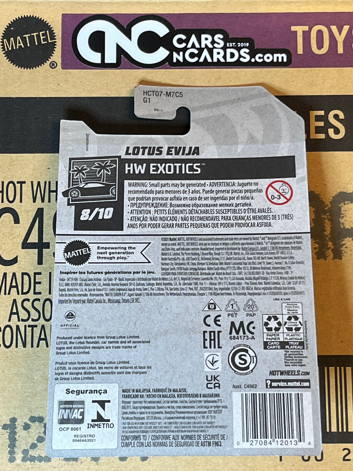 2022 Hot Wheels HW Exotics #8/10 Lotus Evija Green NIP