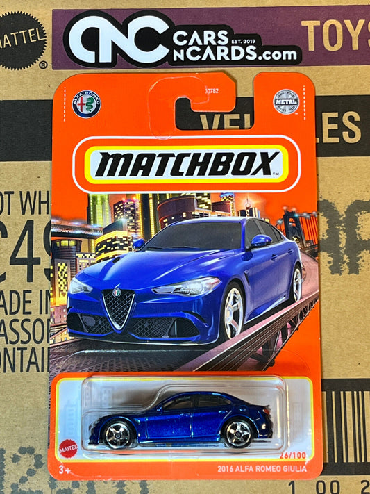 2022 Matchbox 2016 Alfa Romeo Giulia #26/100 Blue