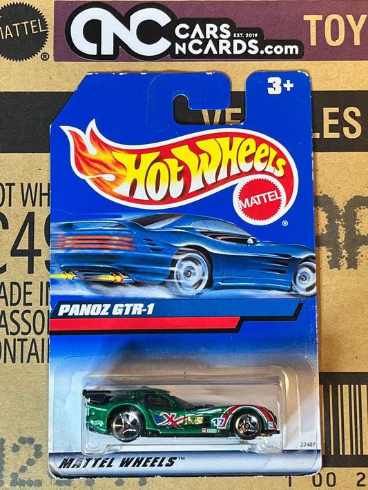 1999 Hot Wheels Panoz GTR-1 Green International Card NIP