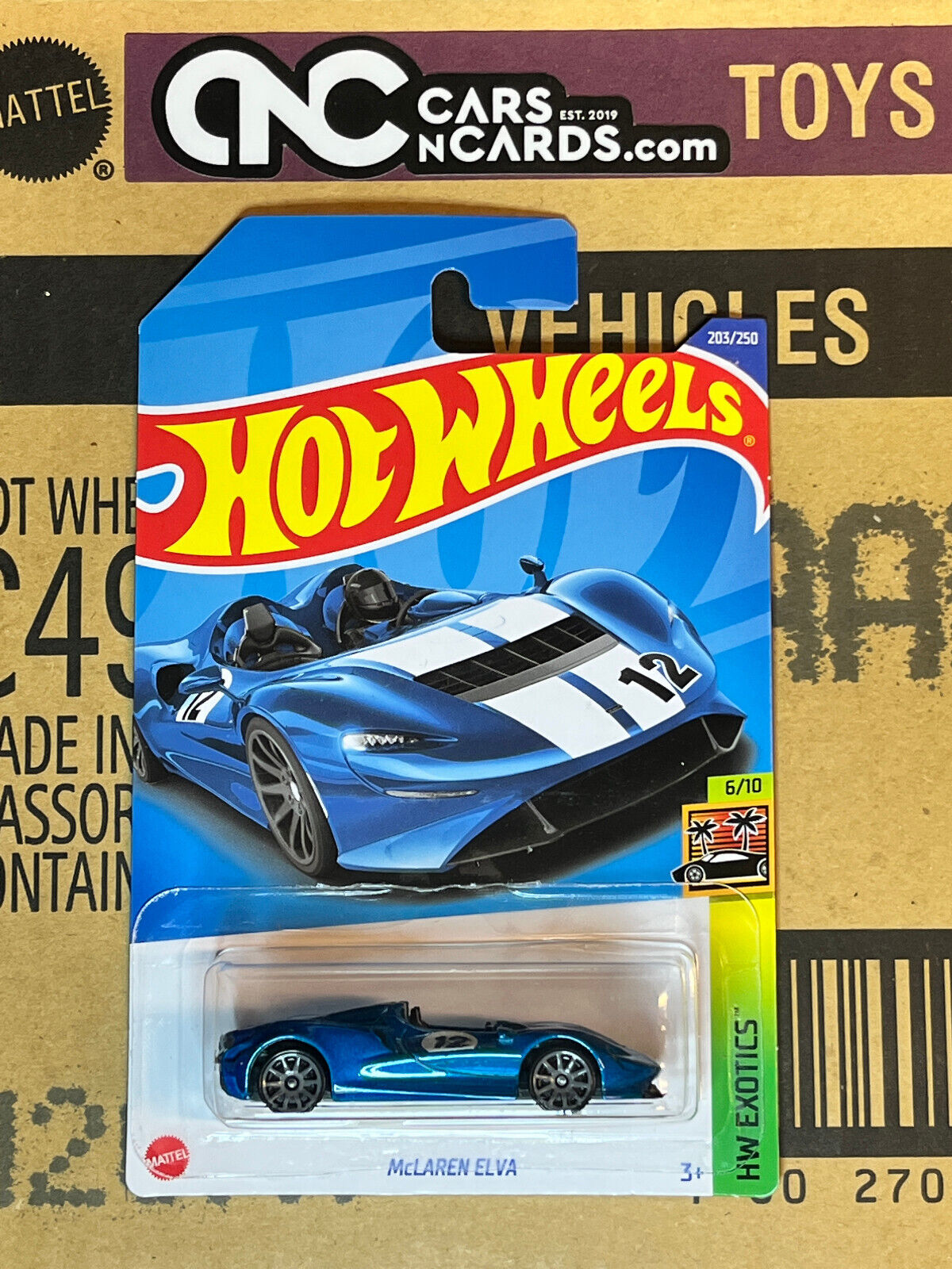 2022 Hot Wheels HW Exotics #6/10 McLaren Elva Blue