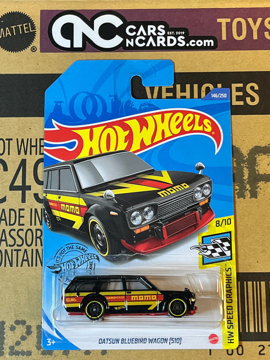 2020 Hot Wheels HW Speed Graphics #8/10 Datsun Bluebird Wagon (510) MOMO Black