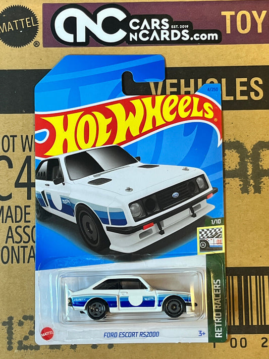2023 Hot Wheels Retro Racers #1/10 Ford Escort RS2000 White NIP
