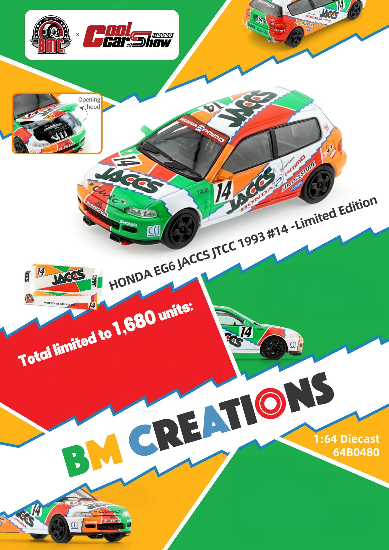 (PRE-ORDER) BM Creations 1:64 HONDA EG6 - JACCS RHD 64B0480
