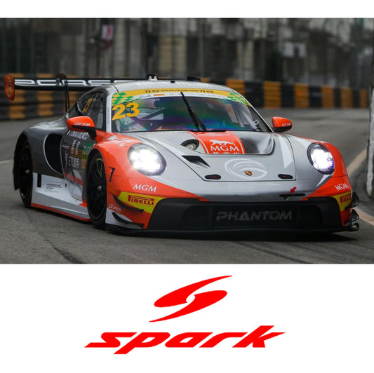 (PRE-ORDER) SPARK 1:64 Porsche 911 GT3 R (992) No.23 Phantom Global Racing Macau GT Cup - FIA GT World Cup 2025 Dorian BOCCOLACCI 64S118