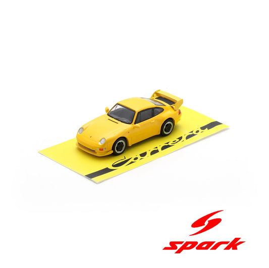 (PRE-ORDER) SPARK 1:64 Porsche 911(993) RS Clubsport (Yellow with black wheels) 64SP007-F