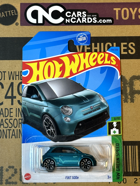 2023 Hot Wheels HW Green Speed 8/10 Fiat 500e Teal NIP