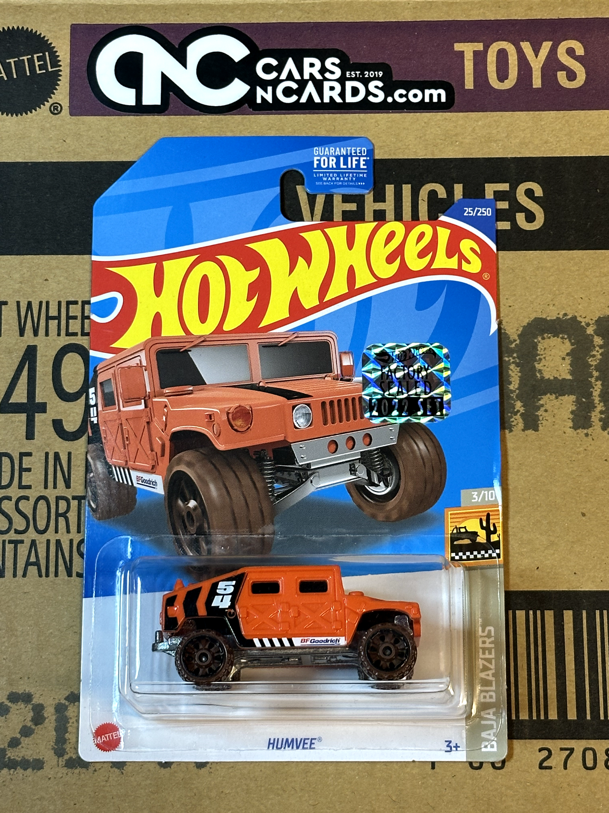 2022 Hot Wheels RLC Factory Sealed Baja Blazers GMC Humvee Orange