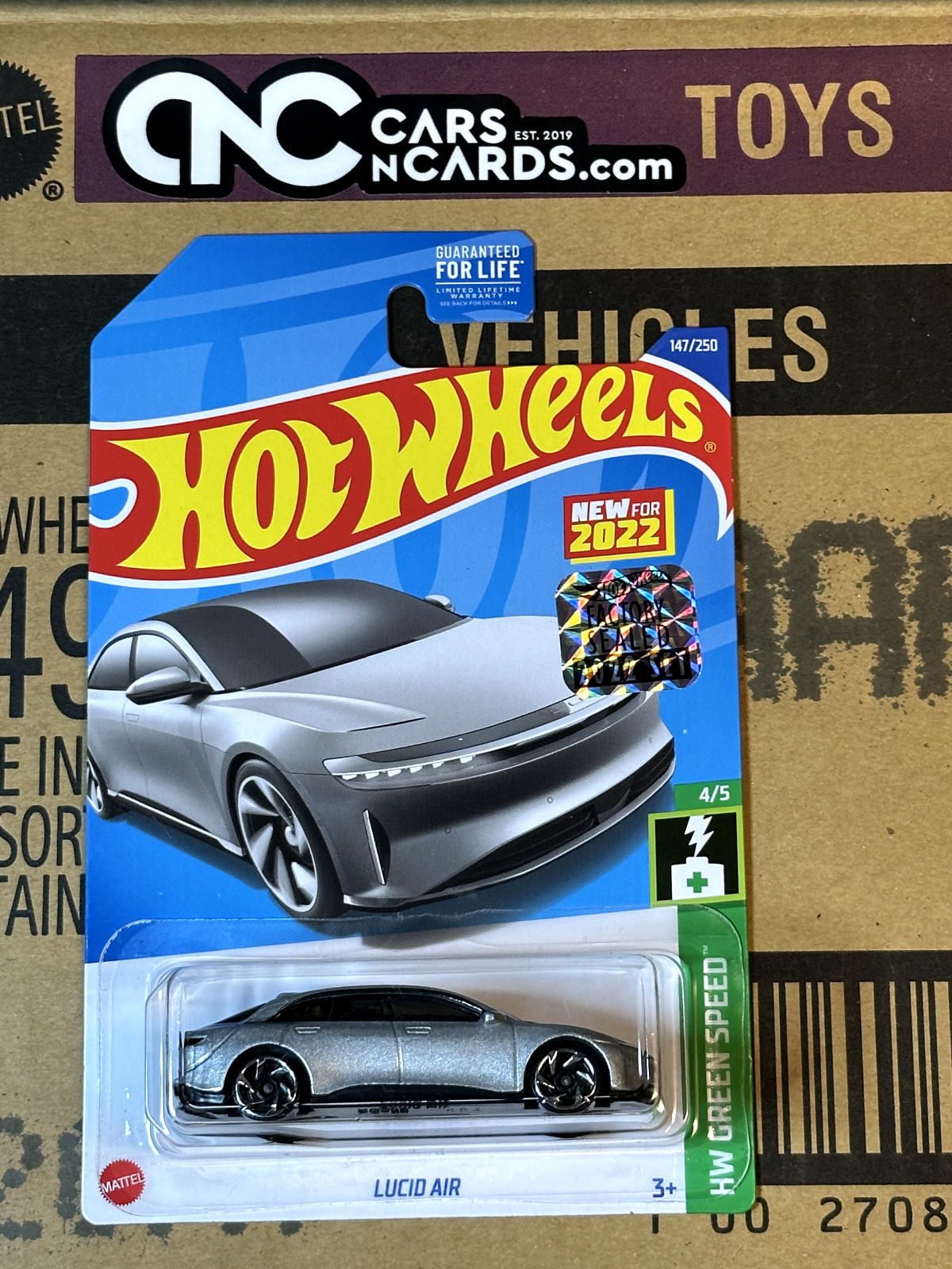 2022 Hot Wheels RLC Factory Sealed HW Green Speed #4/5 Lucid Air Grey