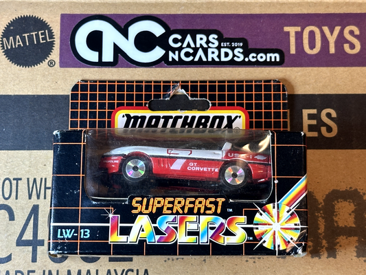1984 Matchbox LW13 Matchbox Superfast Lasers GT Corvette Red NIP