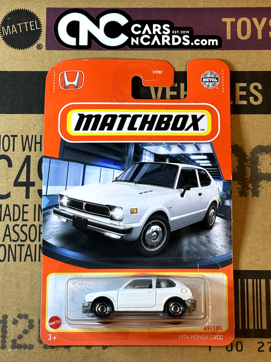 2023 Matchbox 49/100 1976 Honda CVCC White (Card Crease)