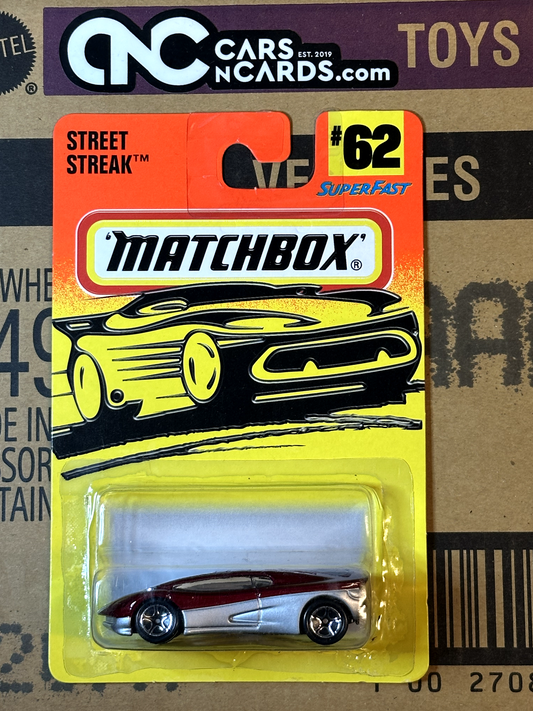 1996 Matchbox Street Streak Red Collector #62
