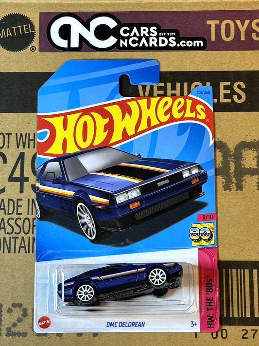 2023 Hot Wheels HW: The 80's 8/10 DMC Delorean Blue