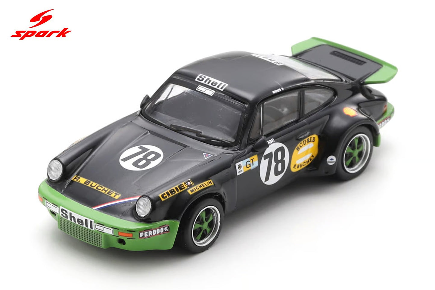 (PRE-ORDER) SPARK 1:64 Porsche 911 Carrera RS No.78 Le Mans 24H 1975 B. Wollek - C. Grandet 64S026