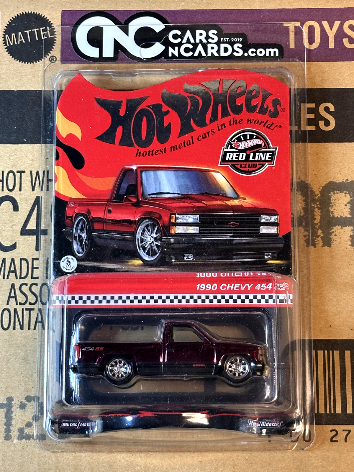 2023 Hot Wheels RLC Red Line Club 1990 Chevy 454 SS Red With Protector