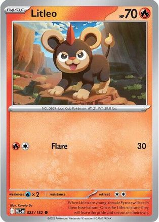 Litleo - 023/132 23 - ME01 Mega Evolution Reverse Holofoil