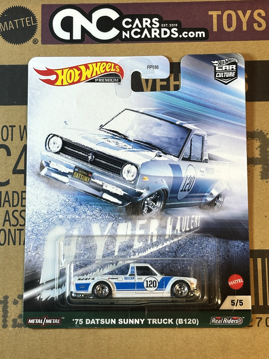 2021 Hot Wheels Premium Hyper Haulers #5/5 '75 Datsun Sunny Truck (B120) NIP