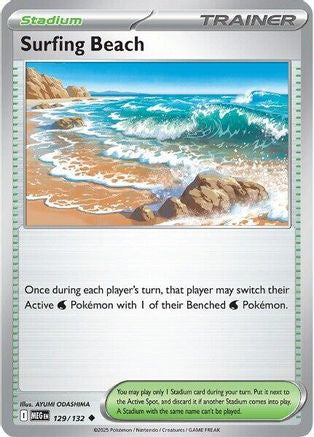 Surfing Beach 129 - ME01 Mega Evolution Reverse Holofoil