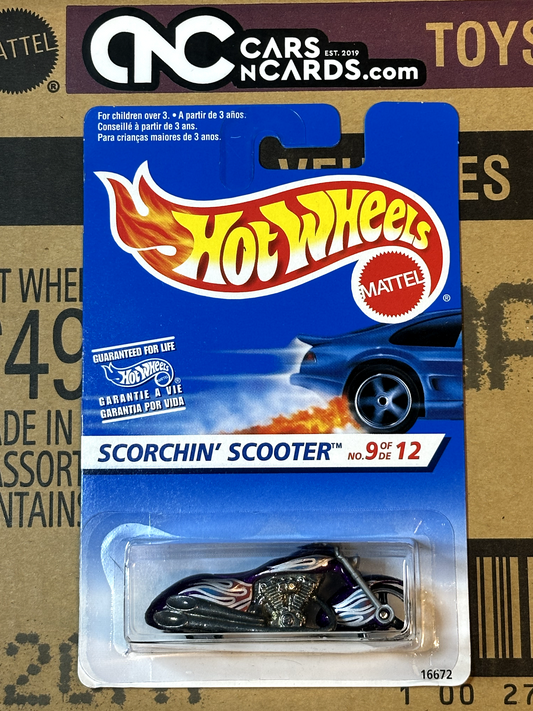 1997 Hot Wheels Scorchin' Scooter Purple First Editions #9/12 NIP