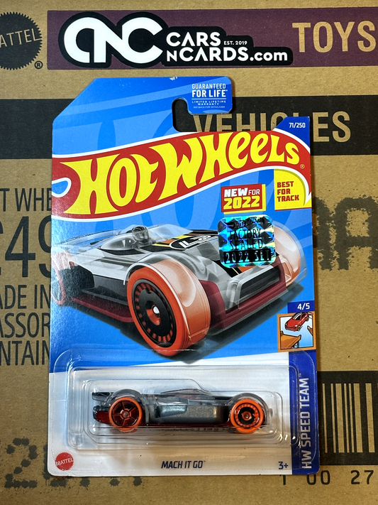 2022 Hot Wheels RLC Factory Sealed HW Speed Team 4/5 Mach It Go Grey NIP