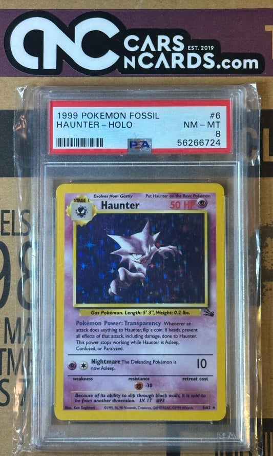 Pokemon (1999) Haunter Holo Fossil PSA 8 NM-MT
