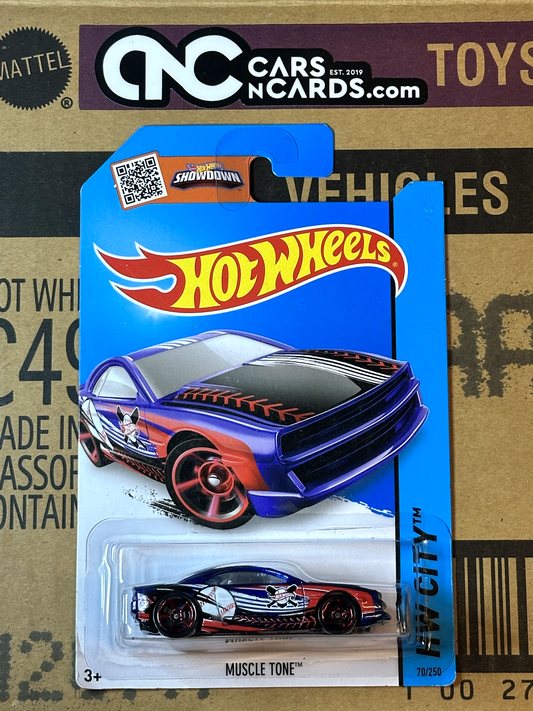 2013 Hot Wheels HW City Muscle Tone Blue NIP