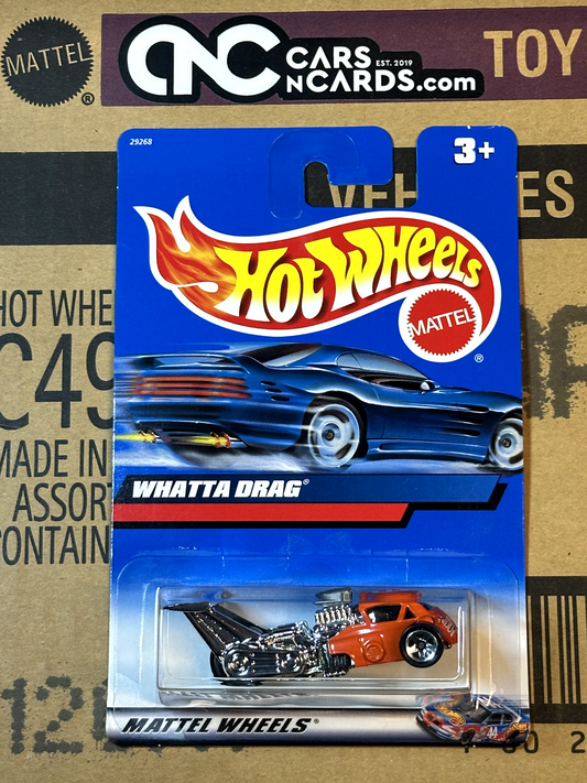 2000 Hot Wheels Whatta Drag Orange International Card NIP