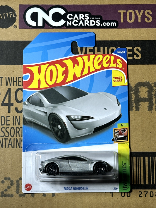 2022 Hot Wheels HW Exotics 1/10 Tesla Roadster Silver NIP