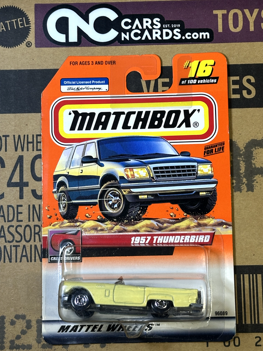 2000 Matchbox Collector #16 1957 Thunderbird Yellow