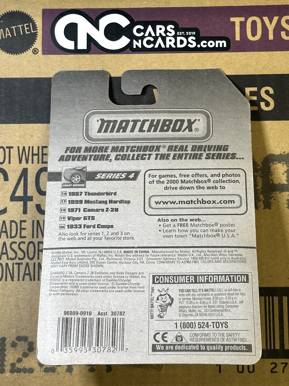 2000 Matchbox Collector #16 1957 Thunderbird Yellow