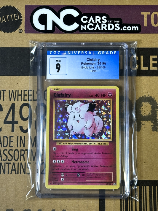 Pokémon Evolutions (2016) Clefairy Holo CGC 9 Mint