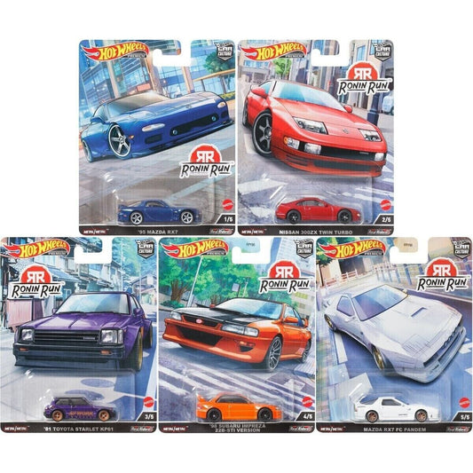 2022 Hot Wheels Premium Car Culture Ronin Run Full Set of 5 Cars