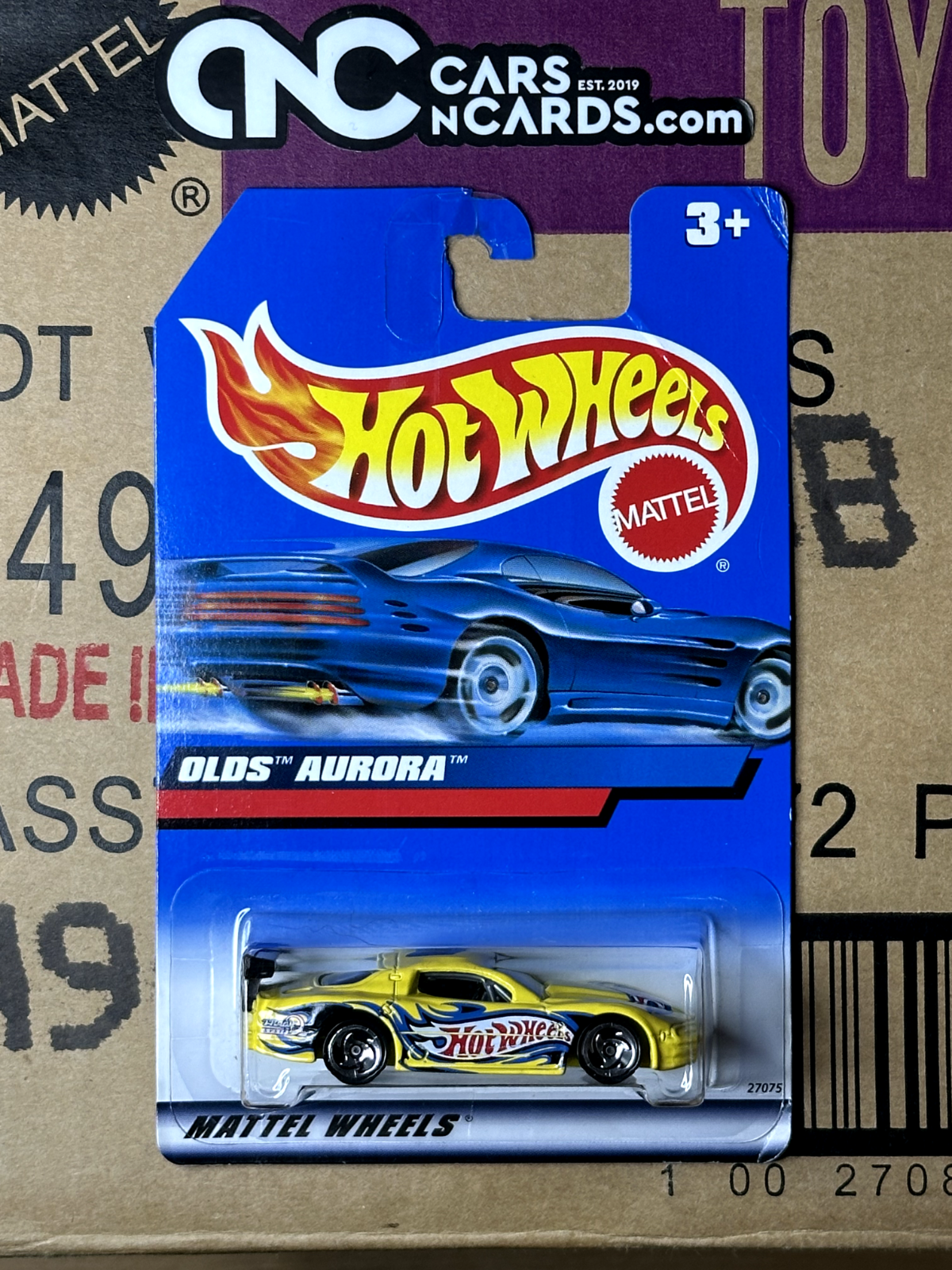 2000 Hot Wheels Olds Aurora Yellow Collector #108 (Card Damage)