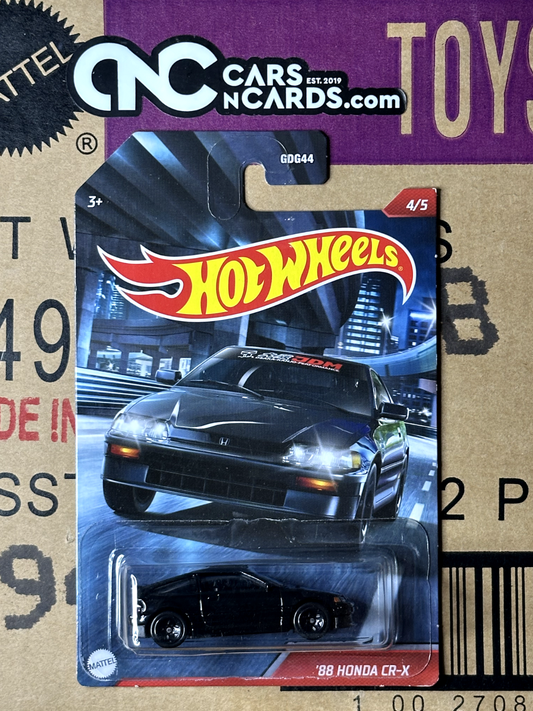 2020 Hot Wheels Street Racers 4/5 '88 Honda CR-X Black NIP