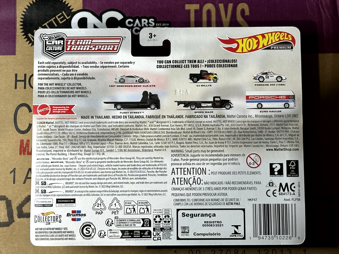 2023 Hot Wheels Car Culture Premium Team Transport Porsche 959 1986 Euro Hauler