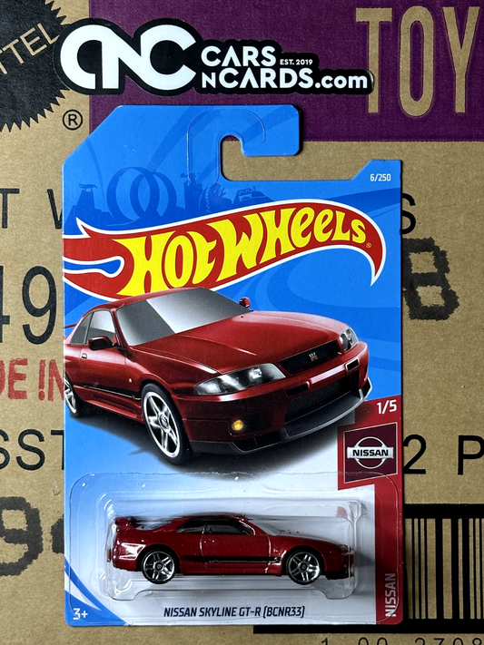 2019 Hot Wheels Nissan Series 1/5 Nissan Skyline GT-R (BCNR33) Red NIP