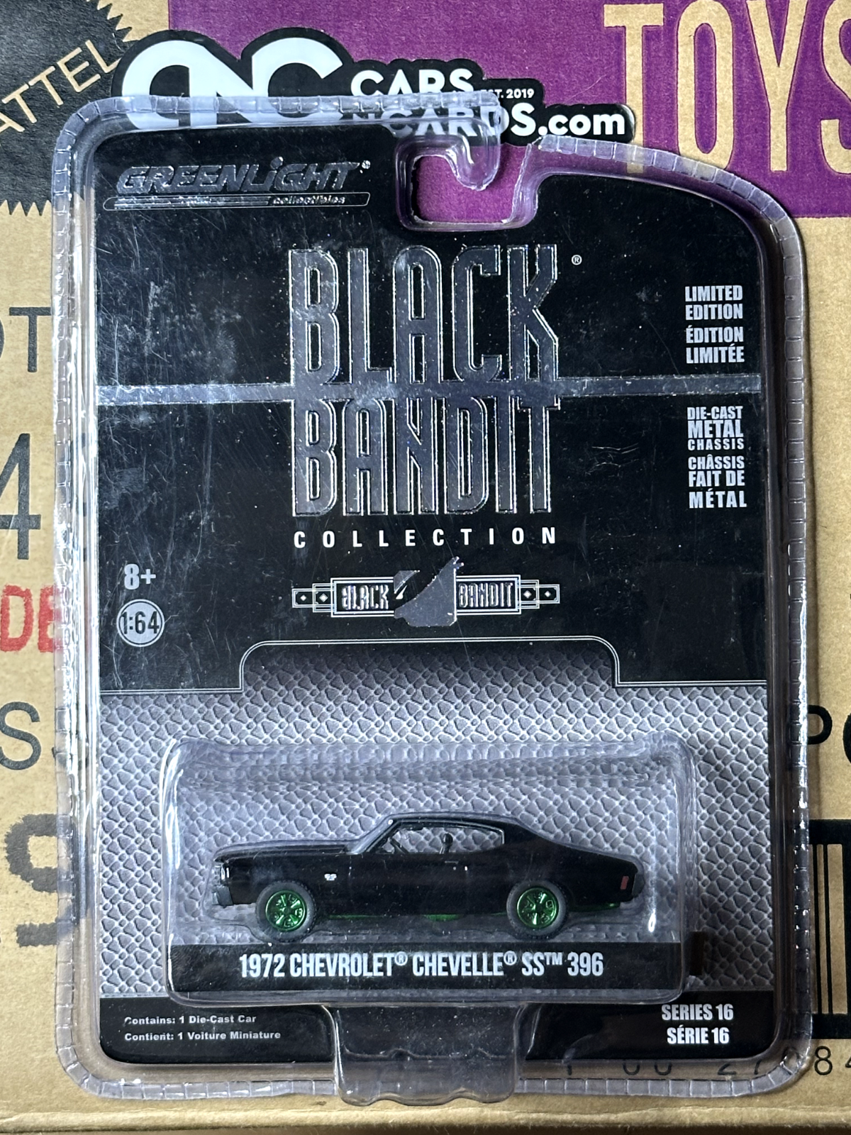Greenlight Black Bandit Green Machine Chase 1972 Chevrolet Chevelle SS 396 Rare
