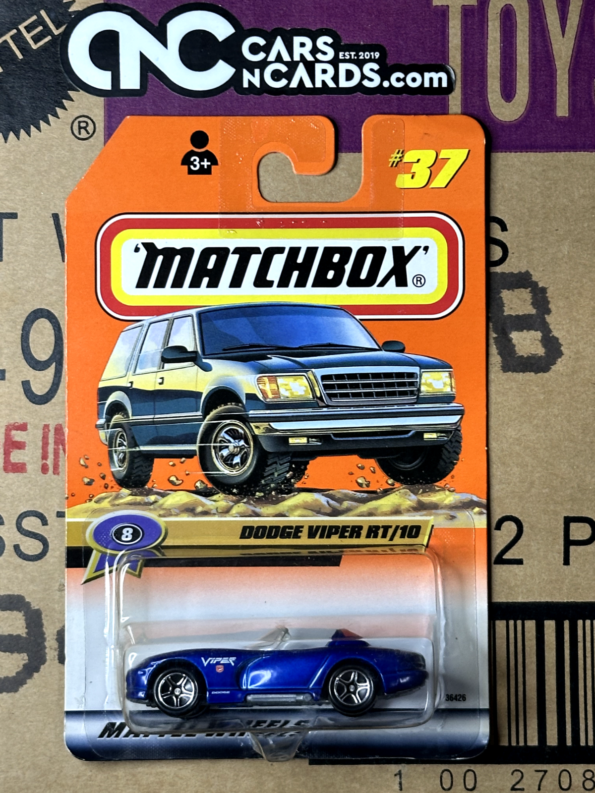 1999 Matchbox Mattel Wheels #37 Dodge Viper GTS Blue