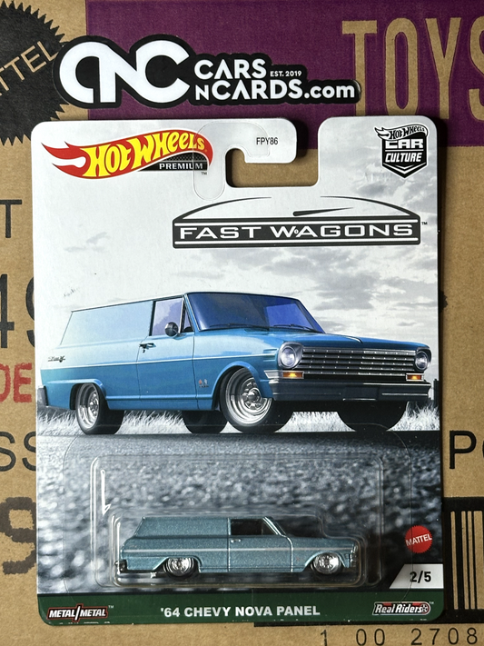 2021 Hot Wheels Premium Car Culture Fast Wagons 2/5 '64 Chevy Nova Panel