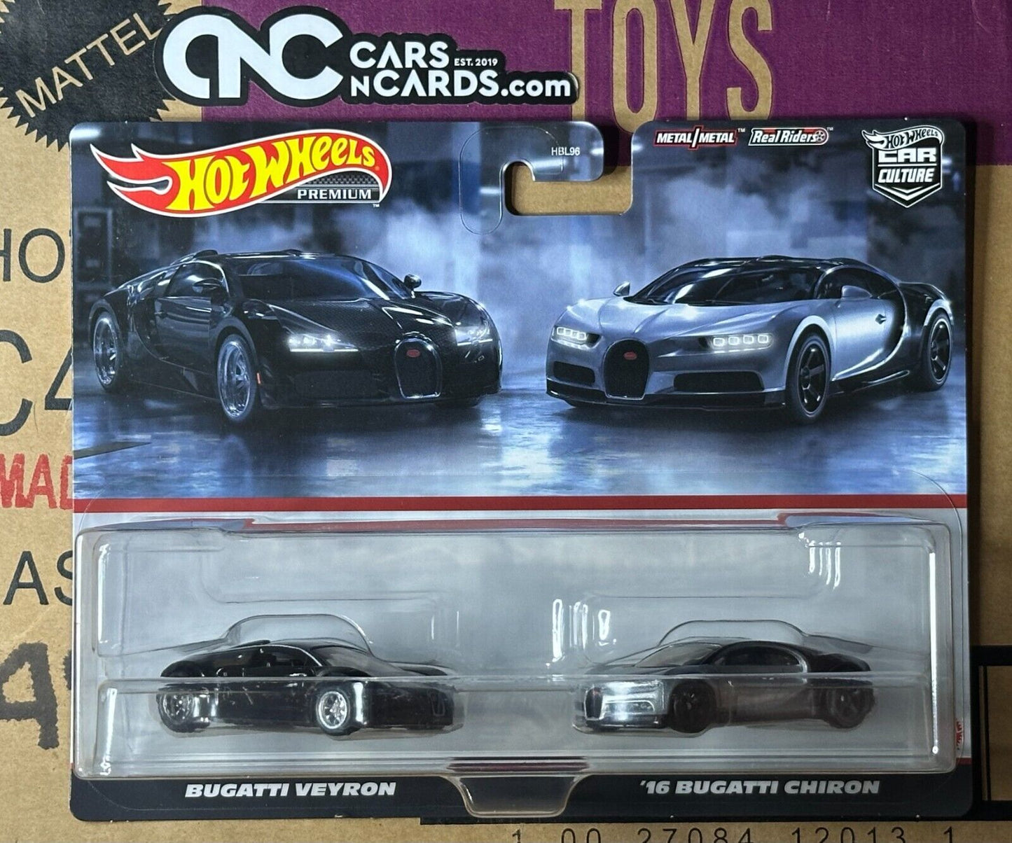 2023 Hot Wheels Premium Car Culture Bugatti Veyron / '16 Bugatti Chiron 2 Pack