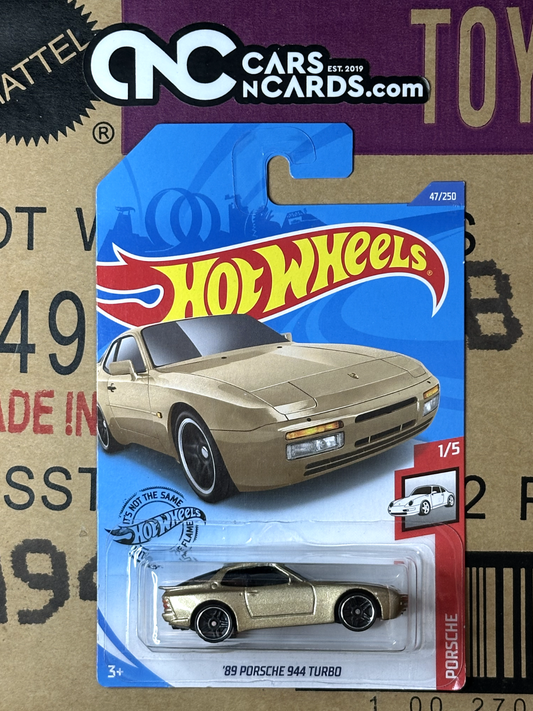 2020 Hot Wheels Porsche Series 1/5 '89 Porsche 944 Turbo Gold