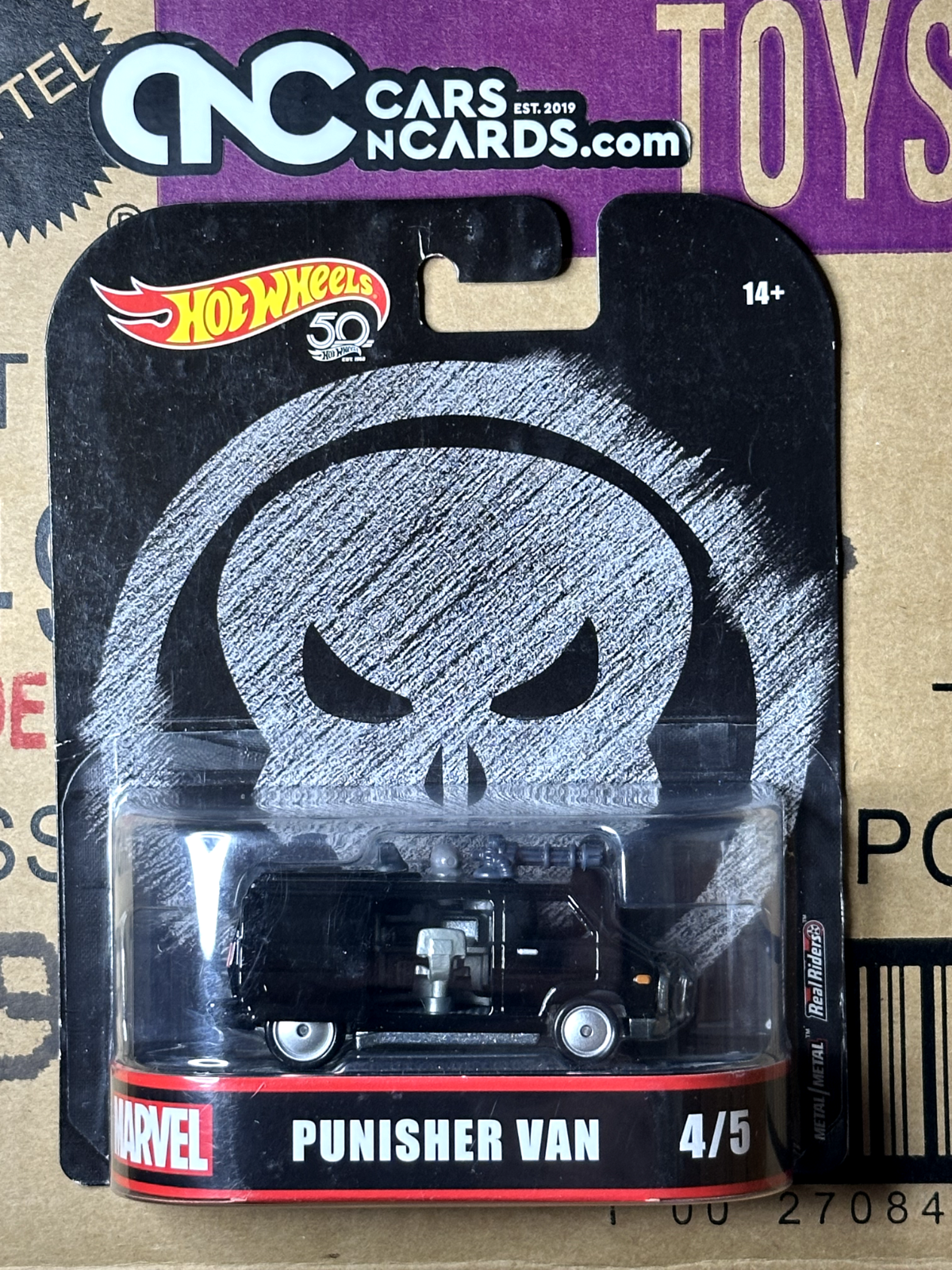 2018 Hot Wheels 50th Premium Retro Entertainment Marvel 4/5 Punisher Van