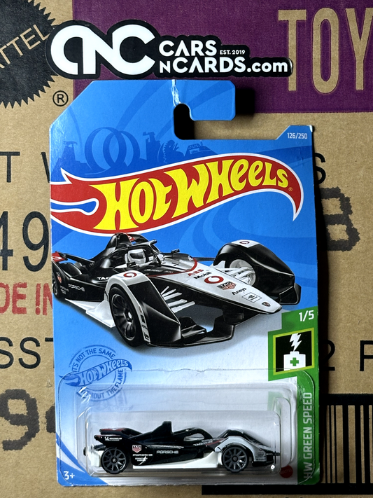 2021 Hot Wheels HW Green Speed Formula E Tag Heuer Porsche Edition (Card Crease)